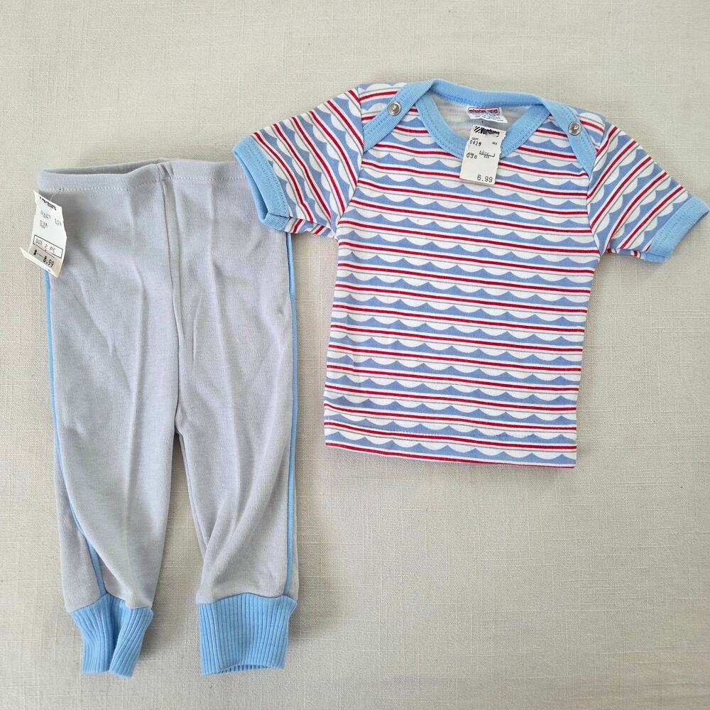 Vintage Matching Shirt + Pants Set 0-6 months